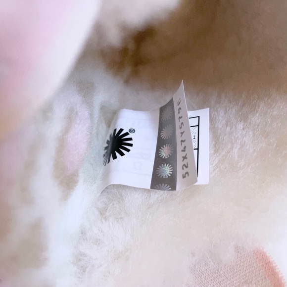 UGG Women’s Fluff Yeah Slide Panther Print Sheepskin Slipper Sandals In White - Picture 7 of 7